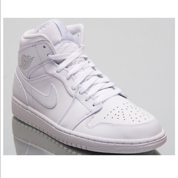 all white jordan 1s